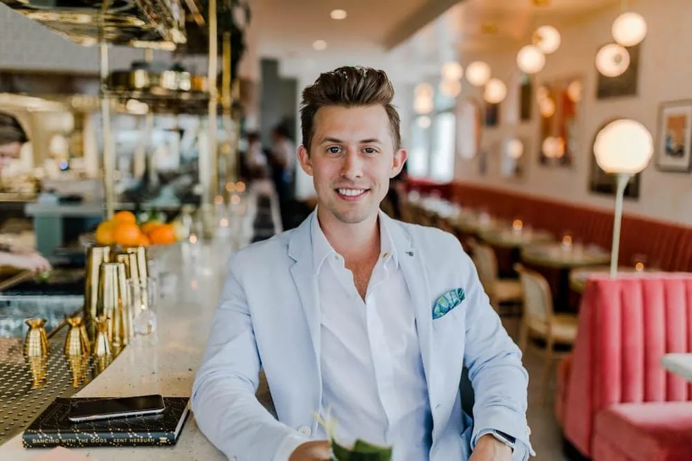 A service business owner in their space