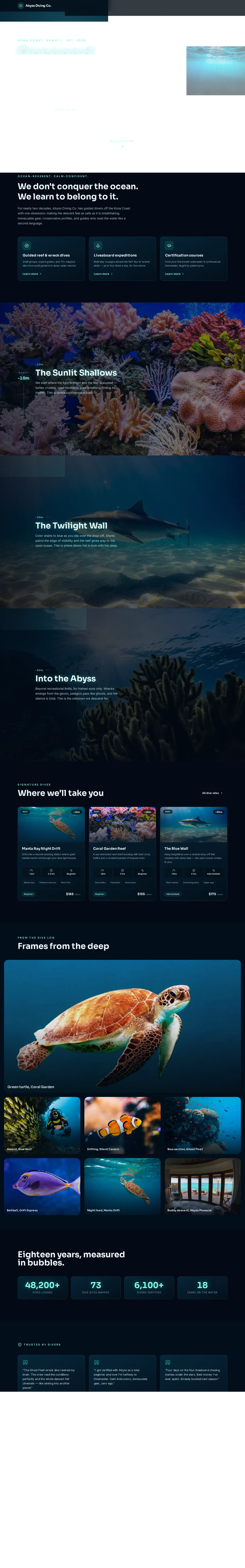 Abyss Diving Co. — Home