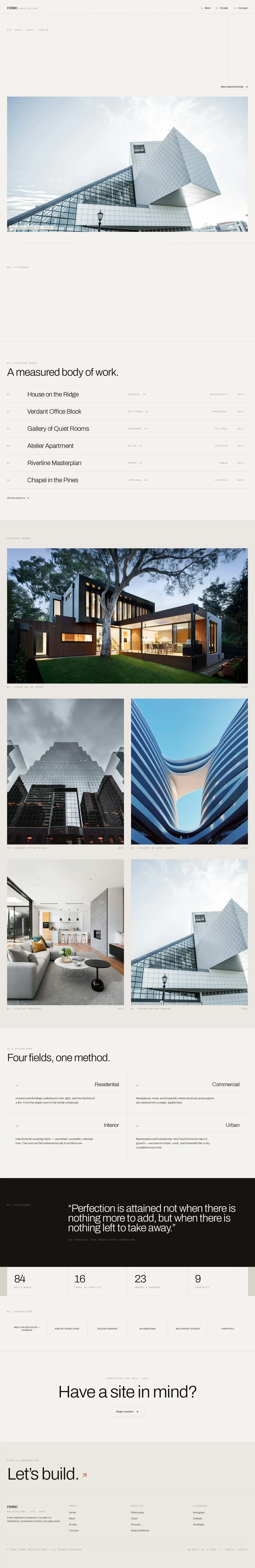 Ferro Studio — Home