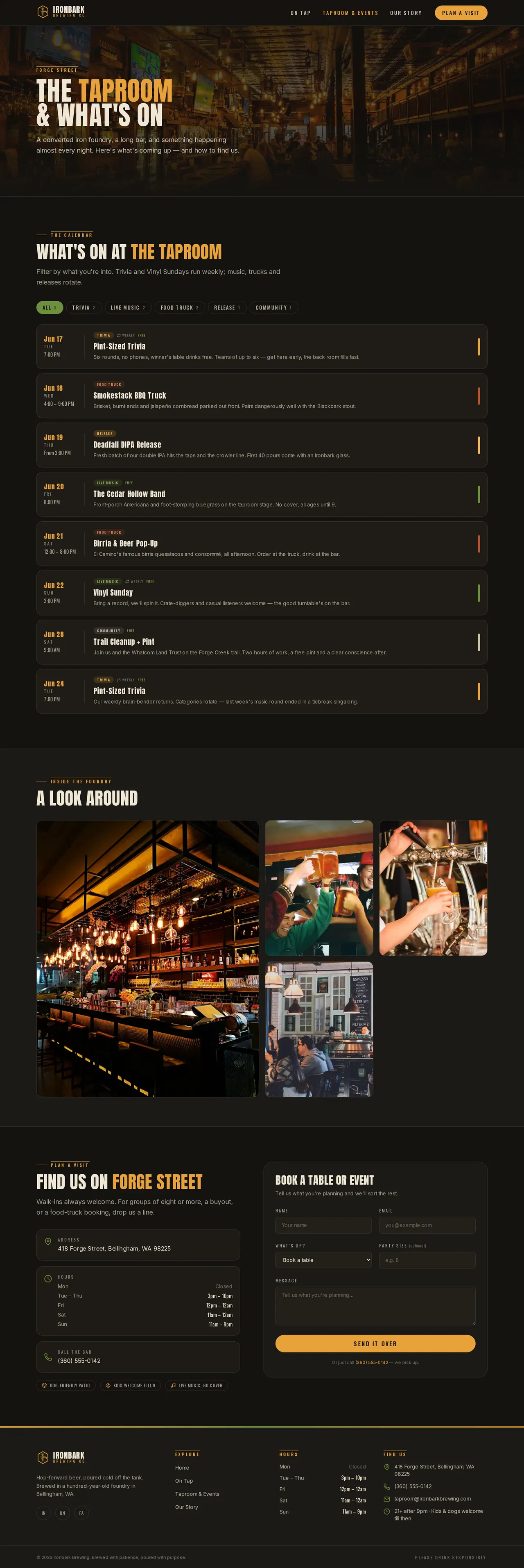 Ironbark Brewing Co. — Taproom & Events