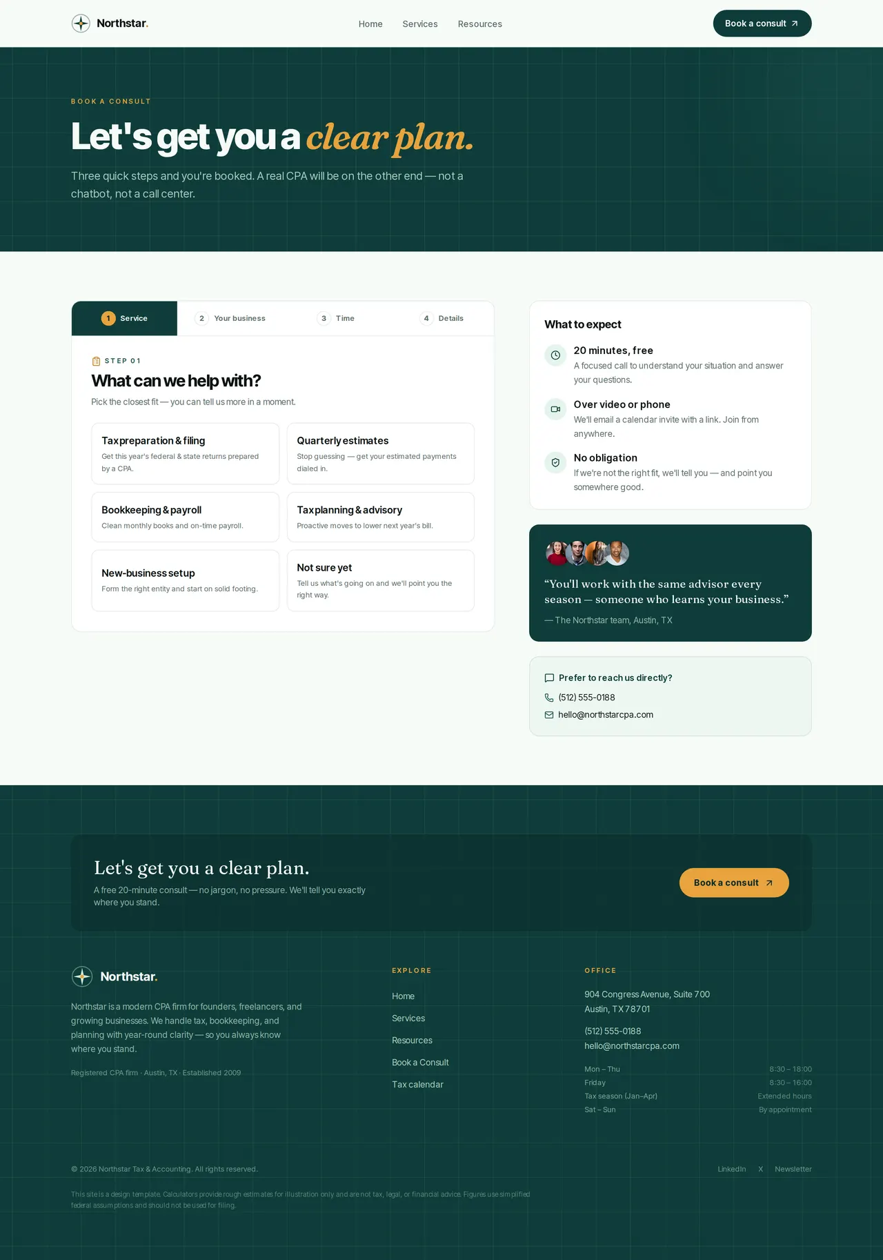 Northstar — Book a Consult