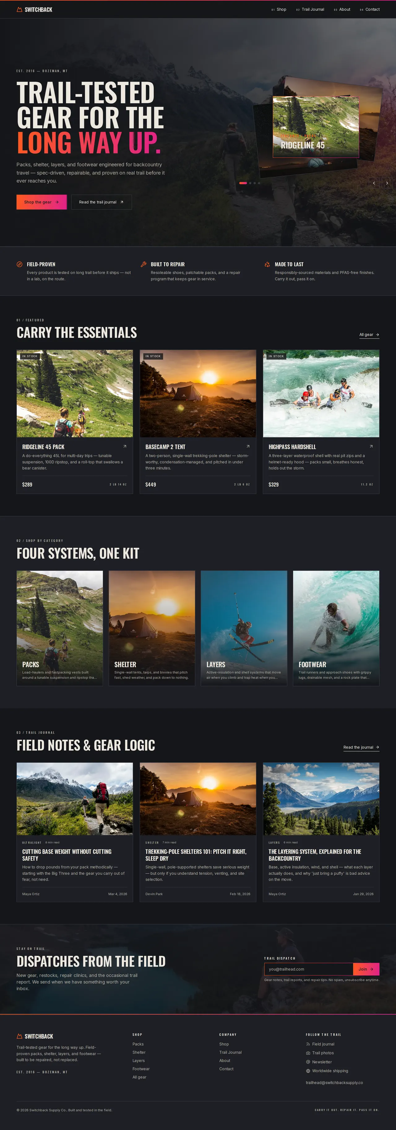 Switchback Supply Co. — Home