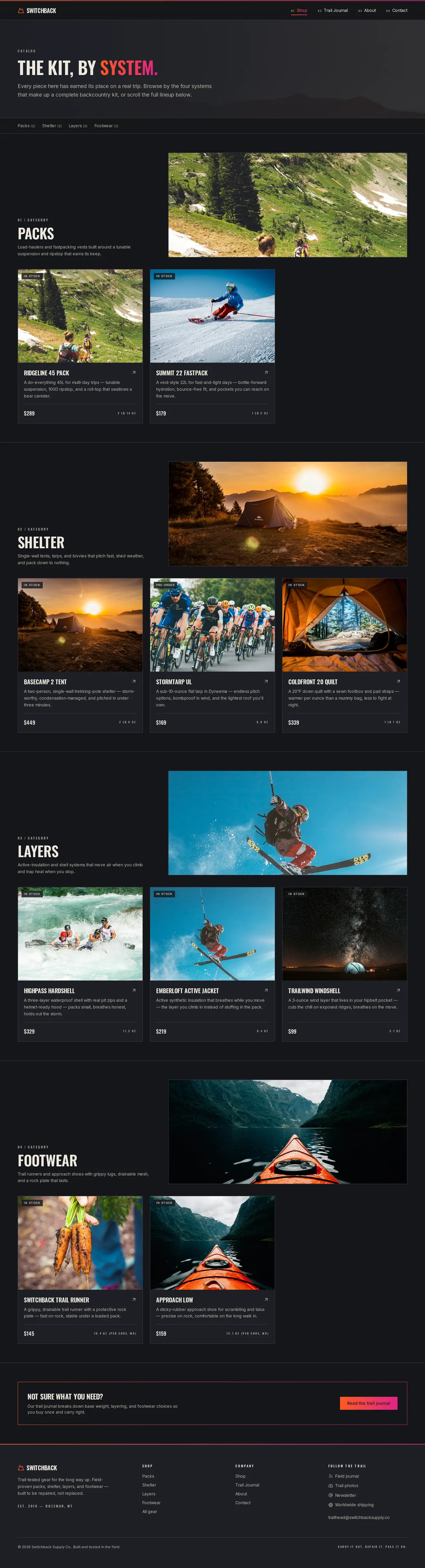 Switchback Supply Co. — Shop