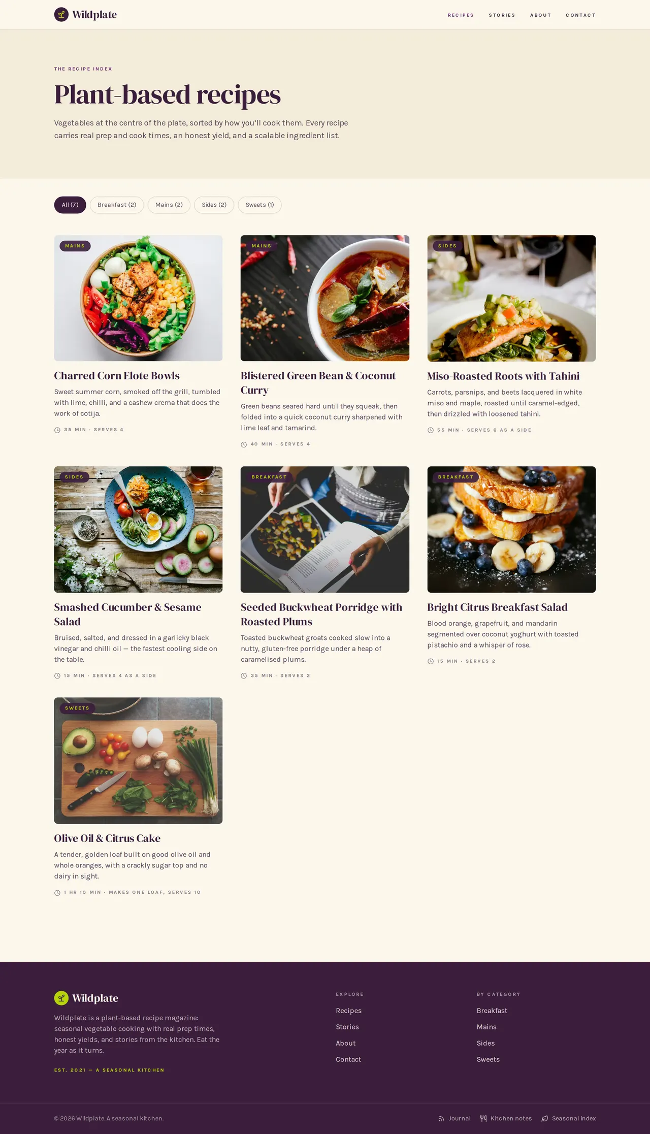 Wildplate — Recipes